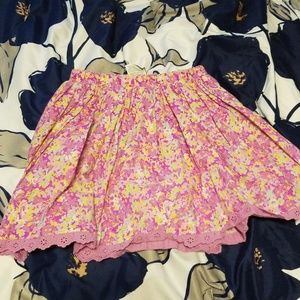 Girls purple floral skirt